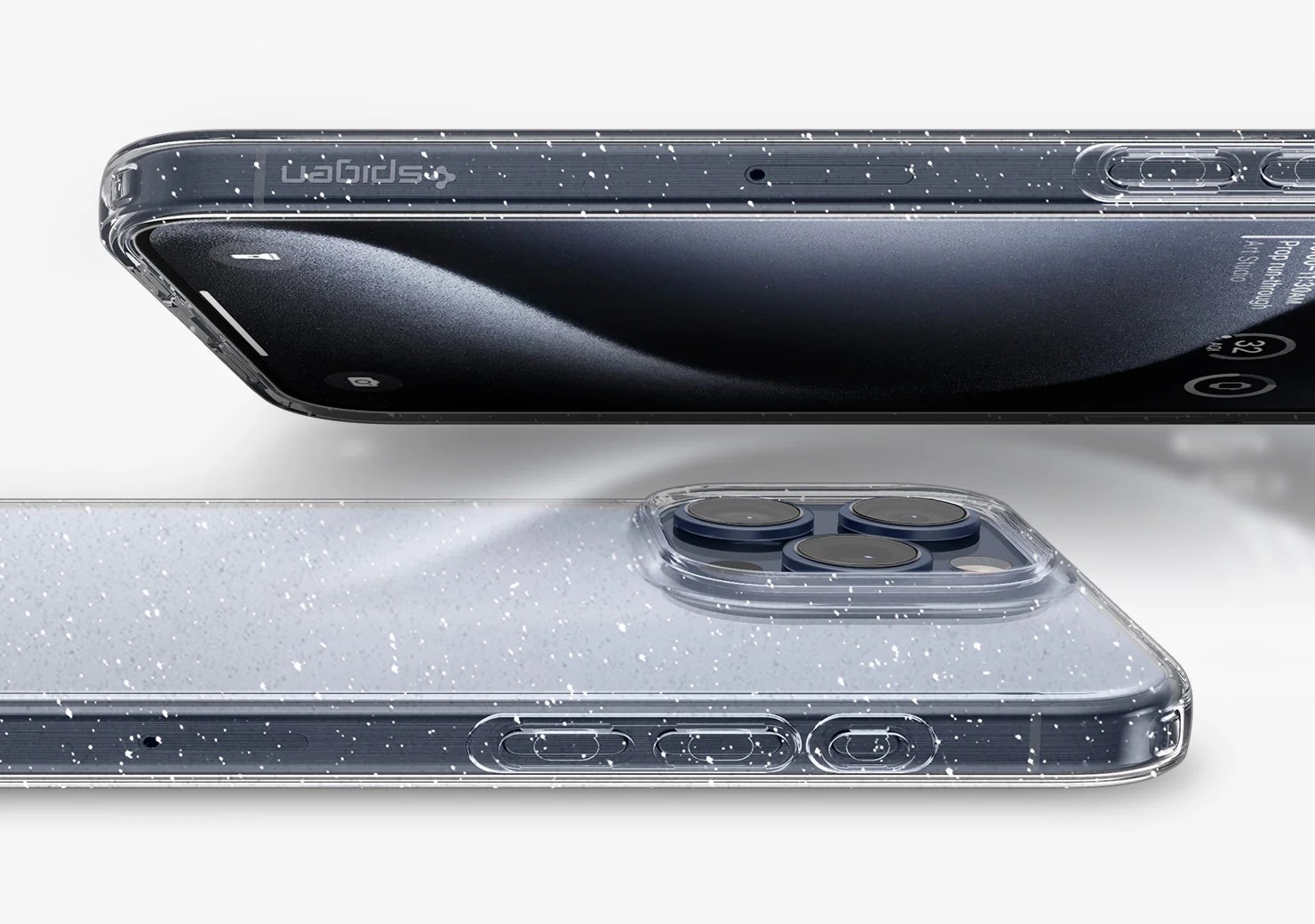Husa Spigen Liquid Cristal Sclipici Iphone 15 Pro Max Roz - 1 | YEO